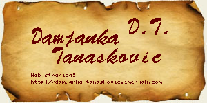 Damjanka Tanasković vizit kartica